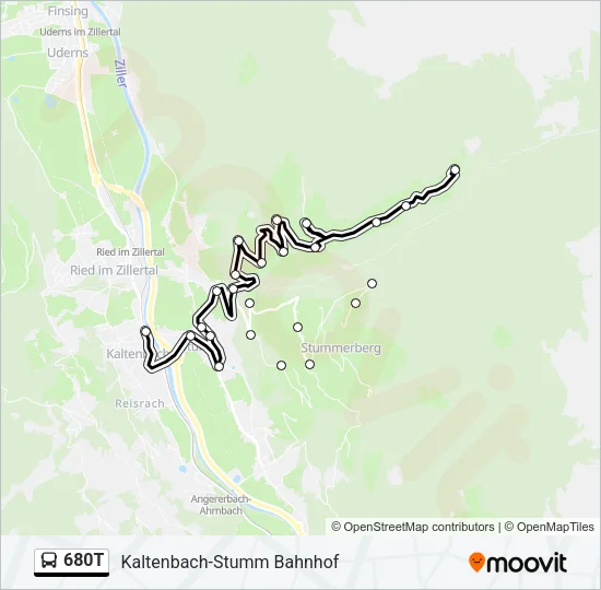 680T Bus Line Map