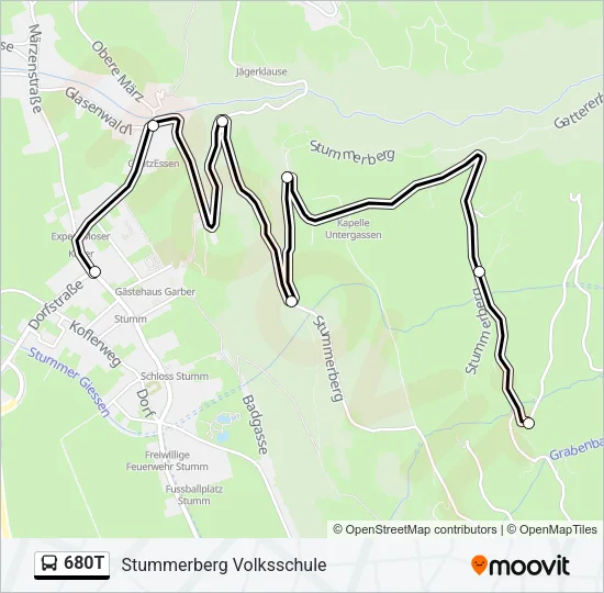 680T Bus Line Map