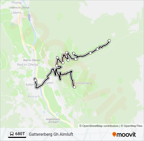 680T Bus Line Map