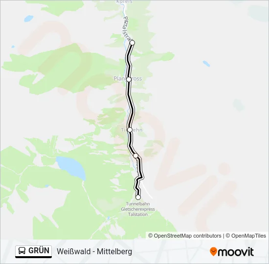 GRÜN Bus Line Map