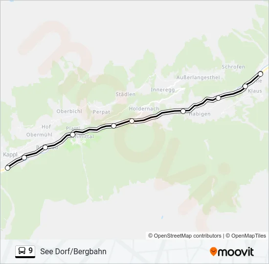 9 Bus Line Map