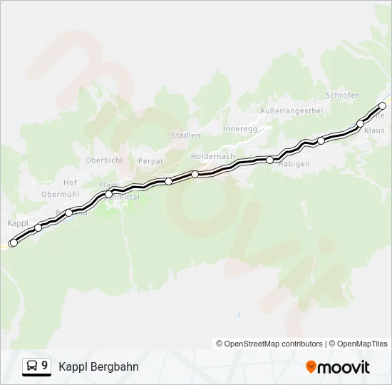 9 Bus Line Map
