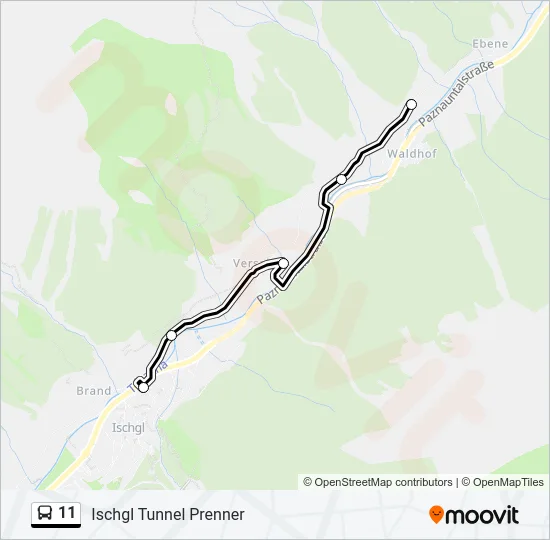 11 Bus Line Map