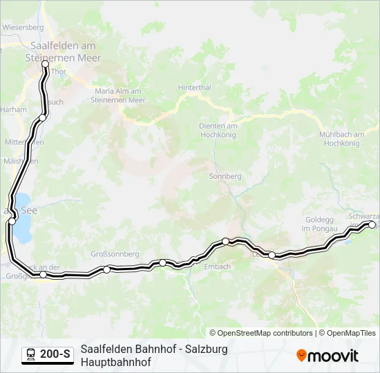 200-S Train Line Map