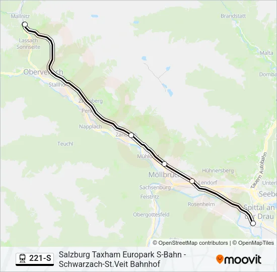 221-S Train Line Map
