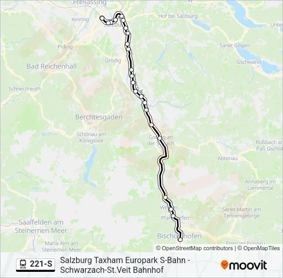 221-S Train Line Map