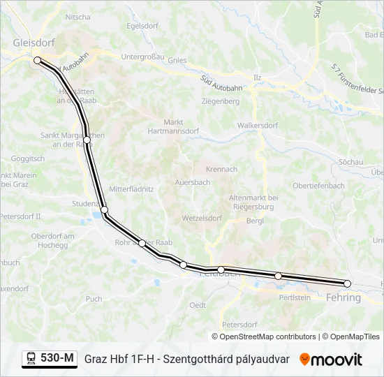 530-M Train Line Map