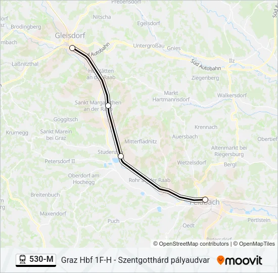 530-M Train Line Map