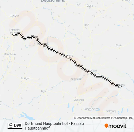 D98 Train Line Map