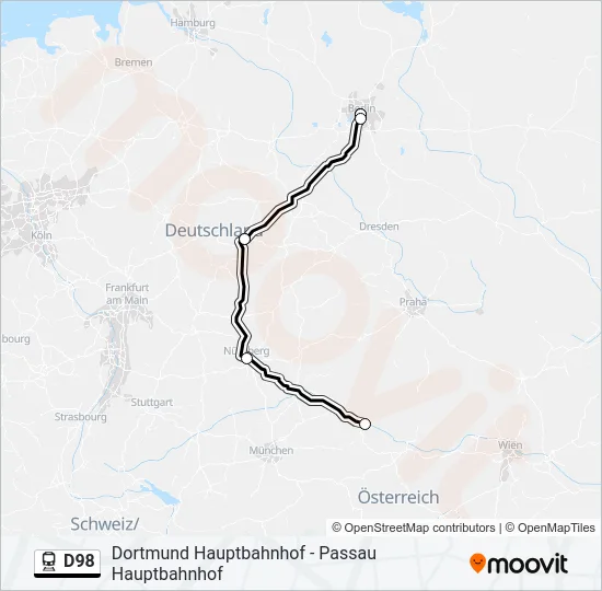 D98 Train Line Map