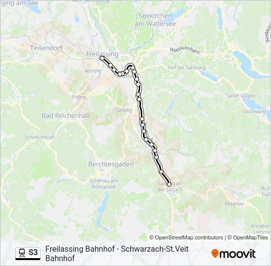 S3 Train Line Map
