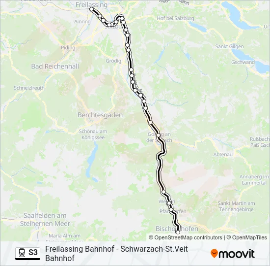 S3 Train Line Map