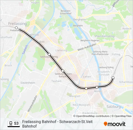 S3 Train Line Map