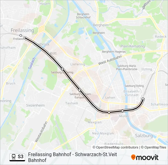 S3 Train Line Map