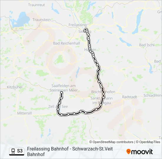 S3 Train Line Map