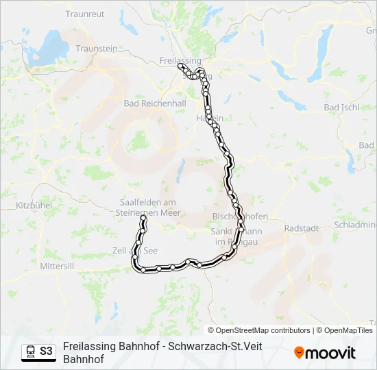 S3 Train Line Map