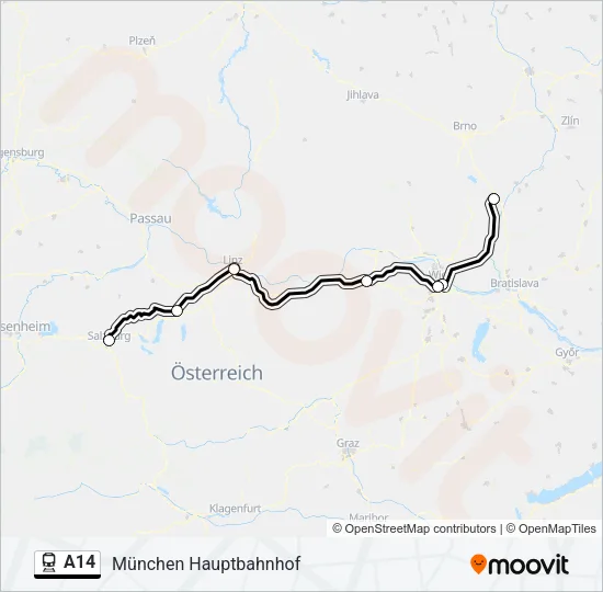A14 Train Line Map