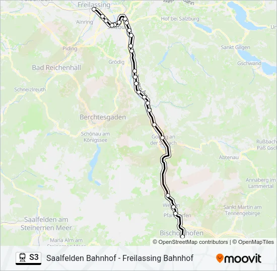 S3 Train Line Map