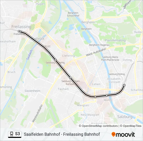 S3 Train Line Map