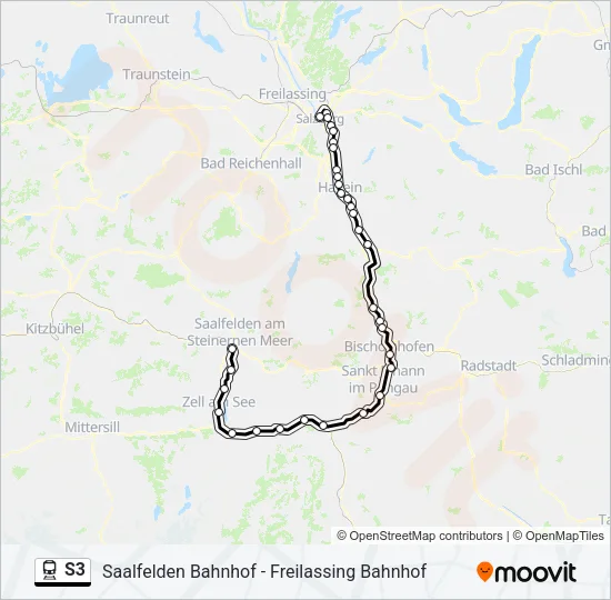S3 Train Line Map