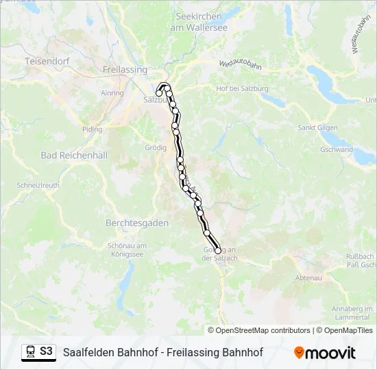S3 Train Line Map