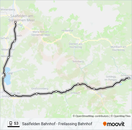 S3 Train Line Map