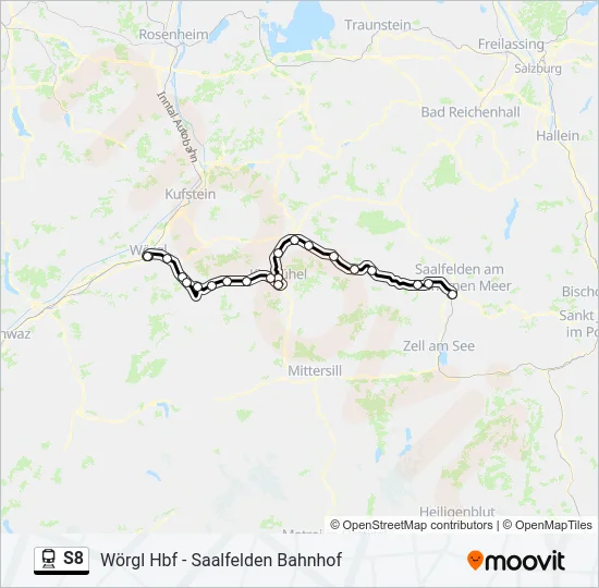 S8 Train Line Map