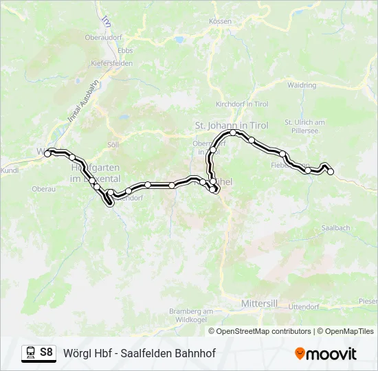 S8 Train Line Map