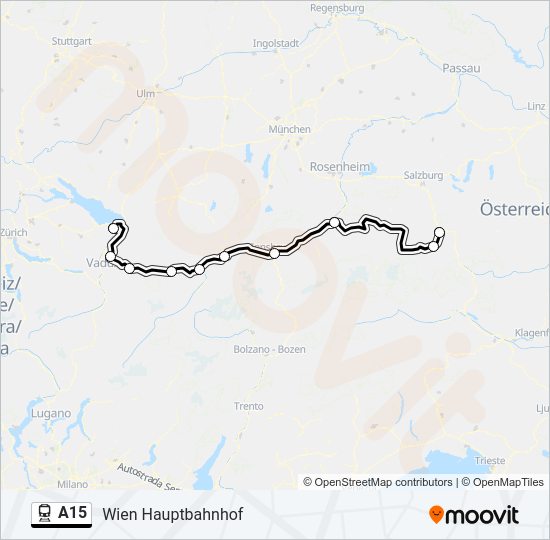 A15 Train Line Map
