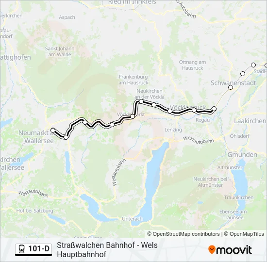 101-D Train Line Map