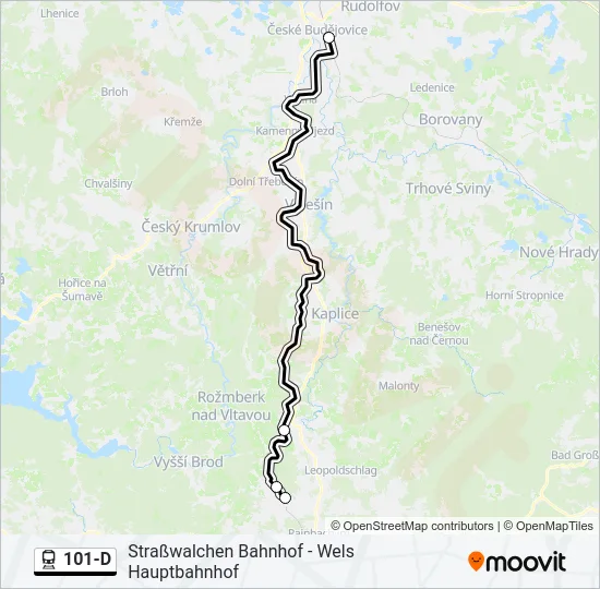 101-D Train Line Map