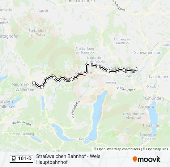 101-D Train Line Map