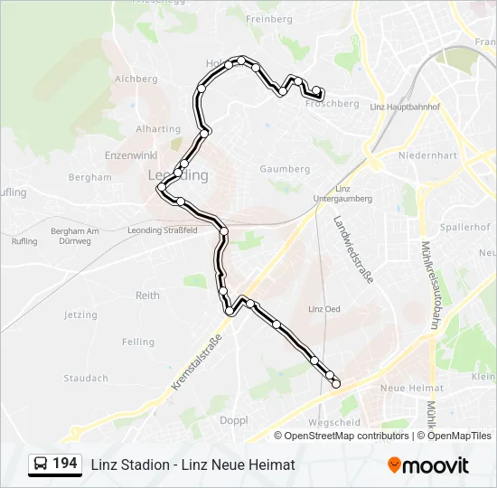 194 Bus Line Map