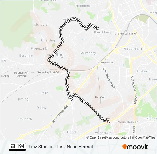 194 Bus Line Map