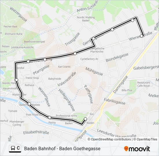 C Bus Line Map