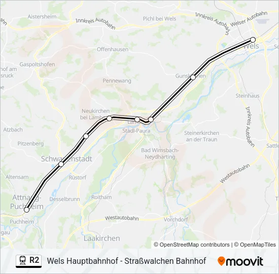 R2 Train Line Map