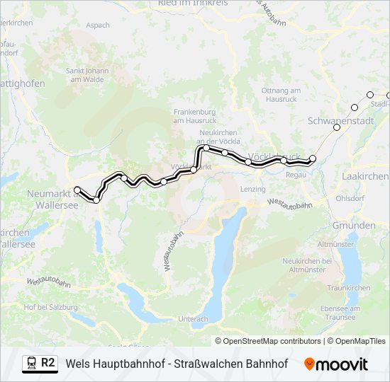 R2 Train Line Map