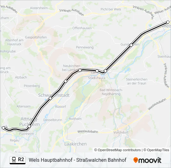 R2 Train Line Map