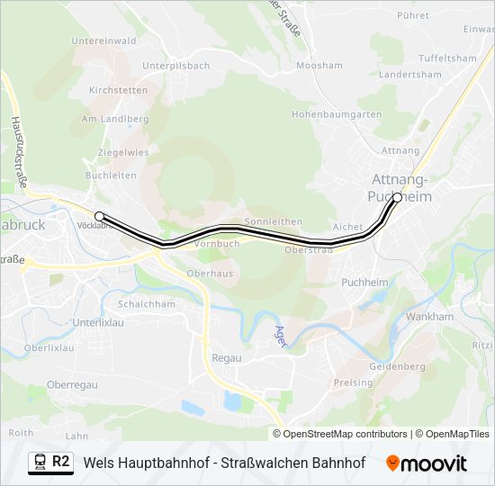 R2 Train Line Map