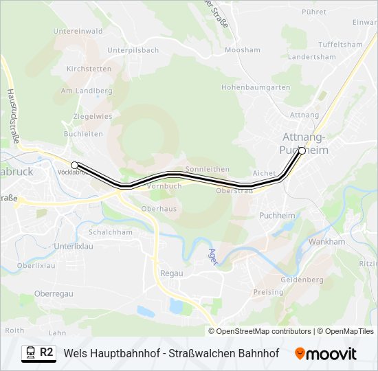R2 Train Line Map