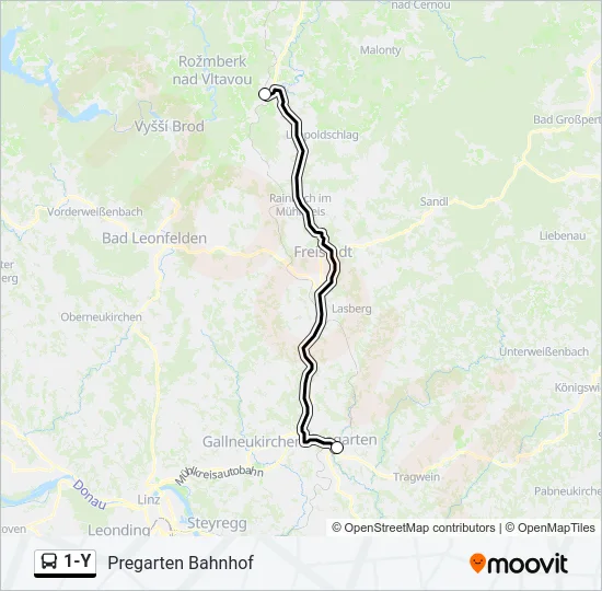 1-Y Bus Line Map