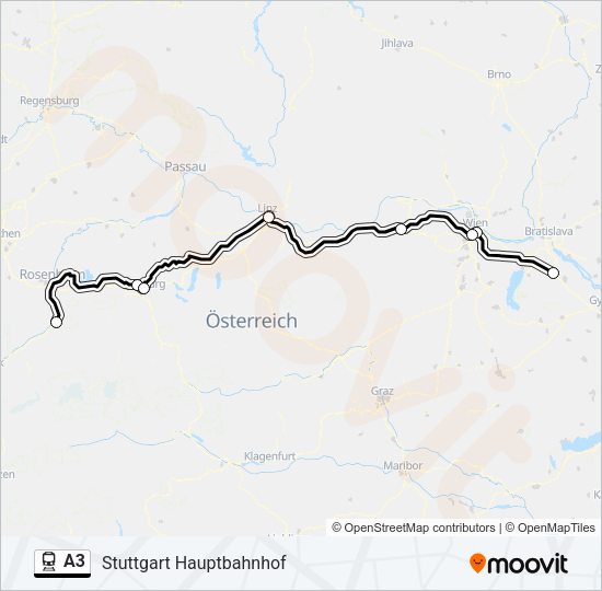 A3 Train Line Map