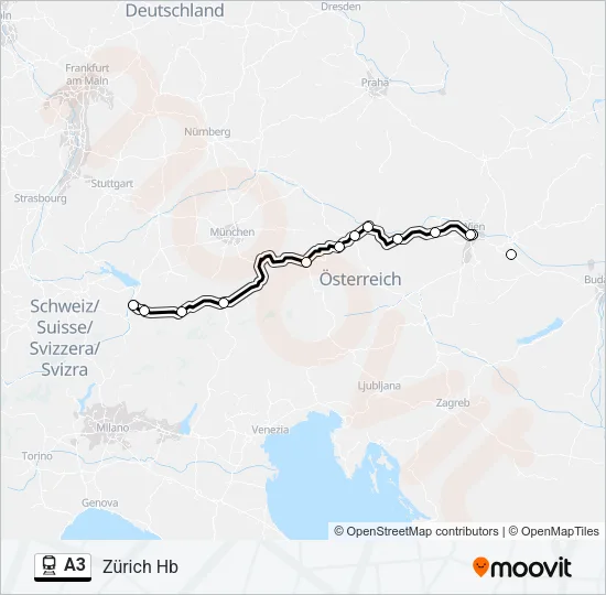 A3 Train Line Map