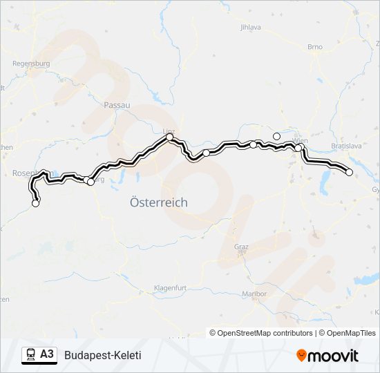 A3 Train Line Map