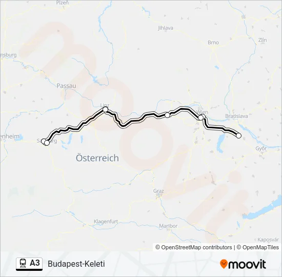 A3 Train Line Map
