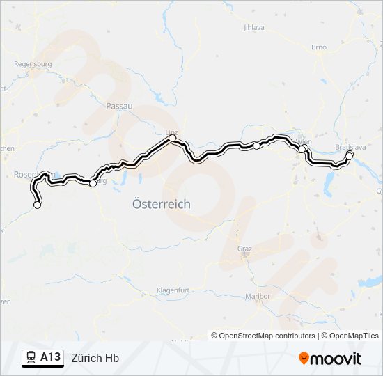 a13 Route: Schedules, Stops & Maps - Zürich Hb (Updated)