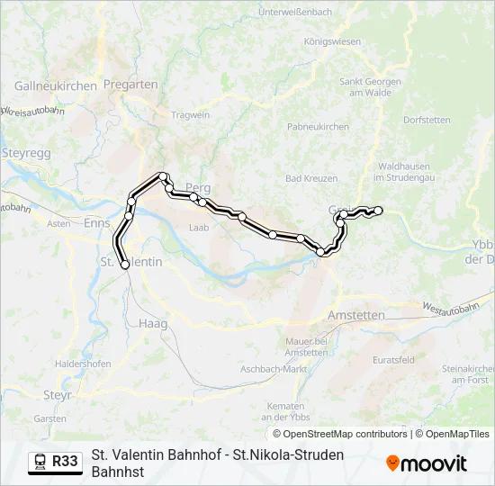 R33 Train Line Map