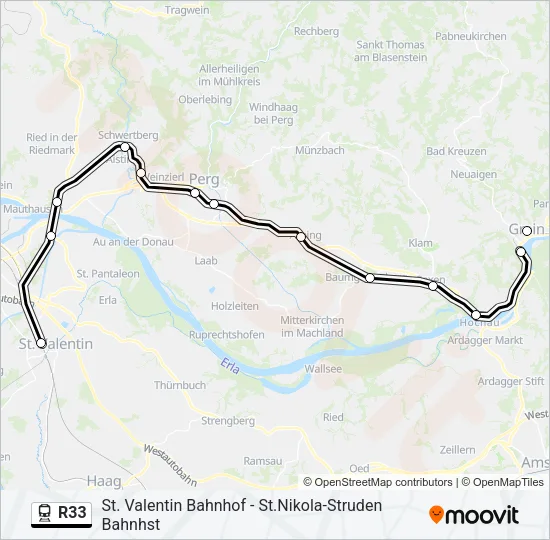 R33 Train Line Map