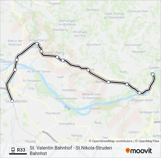 R33 Train Line Map