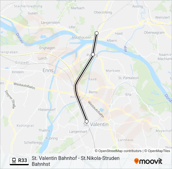 R33 Train Line Map